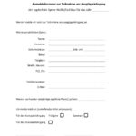 Anmeldeformular